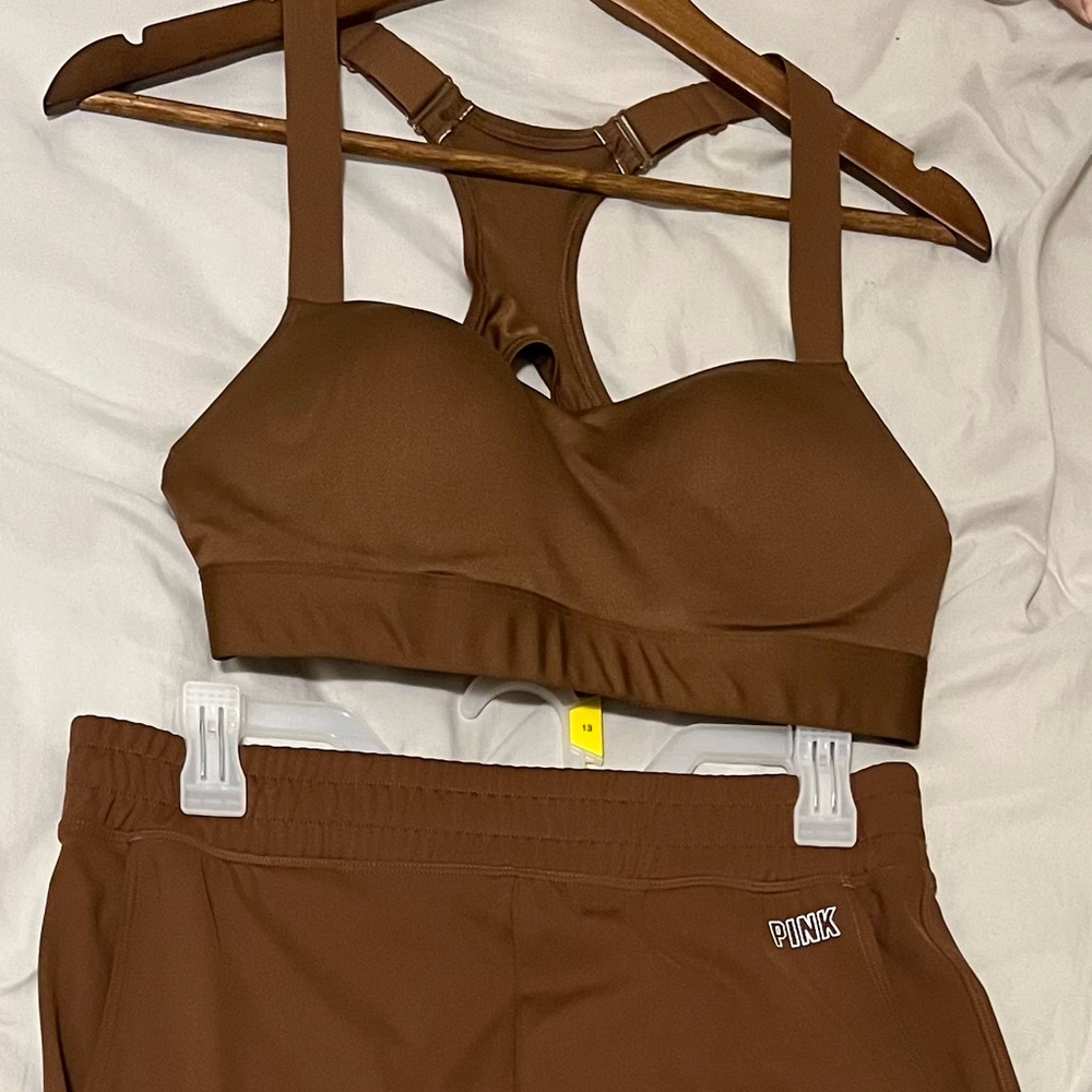 VS Pink Track Pants and Sports Bra